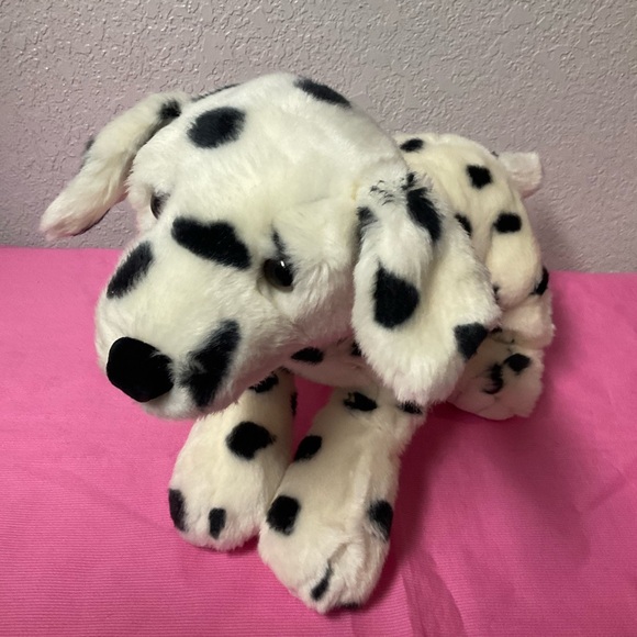 Vintage Russ Berrie-Macy’s Plush Dalmatian Dog in lying down position Stuffies